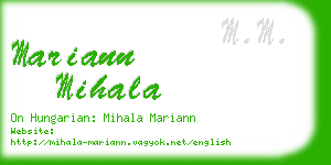 mariann mihala business card